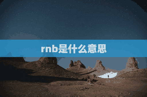 rnb是什么意思(rnb是什么意思网络用语)